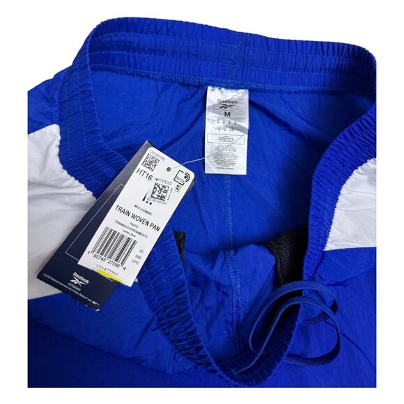 REEBOK NWT Blue Windbreaker Track Splash Activewear Pants Mens Medium - Picture 3 of 6